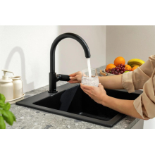 hansgrohe Vernis Blend M35 Einhebel-Küchenmischer 210, 1jet, Mattschwarz
