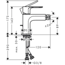 hansgrohe Rebris S Einhebel-Bidetmischer mit...