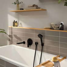 hansgrohe Rebris E Wanneneinlauf, Mattschwarz