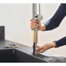 hansgrohe Talis M54 Einhebel-Küchenmischer 210, Ausziehbrause, 2jet, Edelstahl Finish