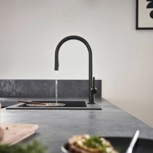 hansgrohe Talis M54 Einhebel-Küchenmischer 210, Ausziehbrause, 2jet, sBox, Mattschwarz