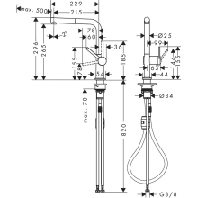 hansgrohe Talis M54 Einhebel-Küchenmischer 270, Ausziehauslauf, 1jet, Mattschwarz