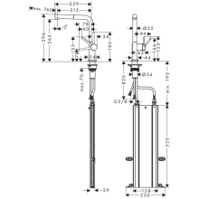hansgrohe Talis M54 Einhebel-Küchenmischer 270, Ausziehauslauf, 1jet, sBox, Brushed Black Chrome