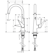 hansgrohe Talis M51 Einhebel-Küchenmischer 260, 1jet, Chrom