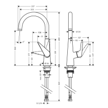 hansgrohe Talis M51 Einhebel-Küchenmischer 260, 1jet, Edelstahl Finish
