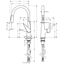 hansgrohe Talis M51 Einhebel-Küchenmischer 200,...