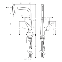 hansgrohe Talis Select M51 Einhebel-Küchenmischer 300, Ausziehbrause, 2jet, Edelstahl Finish
