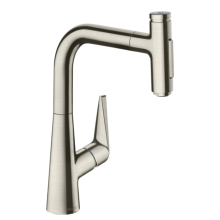 hansgrohe Talis Select M51 Einhebel-Küchenmischer 220, Ausziehbrause, 2jet, Edelstahl Finish