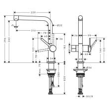 hansgrohe Talis M54 Einhebel-Küchenmischer 270, Geräteabsperrventil, 1jet, Edelstahl Finish
