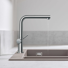 hansgrohe Talis M54 Einhebel-Küchenmischer U 220, EcoSmart, 1jet, Mattschwarz