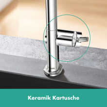 hansgrohe Talis M54 Einhebel-Küchenmischer U 220, EcoSmart, 1jet, Mattschwarz
