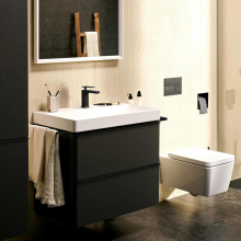 hansgrohe Tecturis E Einhebel-Waschtischmischer 110 EcoSmart+ mit Zugstangen-Ablaufgarnitur, Mattschwarz