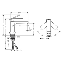 hansgrohe Tecturis E Einhebel-Waschtischmischer 110 EcoSmart+ ohne Ablaufgarnitur, Chrom