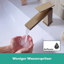 hansgrohe Tecturis E Einhebel-Waschtischmischer 110 CoolStart EcoSmart+ ohne Ablaufgarnitur, Brushed Bronze