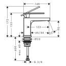hansgrohe Tecturis E Standventil 80 mit Hebelgriff...