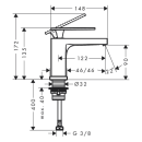 hansgrohe Tecturis E Standventil 80 mit Hebelgriff...