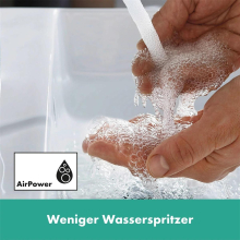 hansgrohe Tecturis E Einhebel-Waschtischmischer 110 CoolStart EcoSmart+ mit Zugstangen-Ablaufgarnitur, Mattschwarz