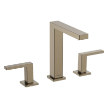 hansgrohe Tecturis E 3-Loch Waschtischarmatur 150 EcoSmart+ mit Push-Open Ablaufgarnitur, Brushed Bronze