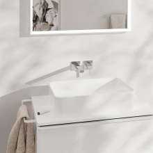 hansgrohe Tecturis E Einhebel-Waschtischmischer Unterputz für Wandmontage EcoSmart+ mit Auslauf 22,5 cm, Chrom