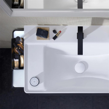 hansgrohe Tecturis E 2-Loch Waschtischmischer 150 CoolStart EcoSmart+ mit Ablaufgarnitur, Mattschwarz