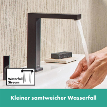 hansgrohe Tecturis E 2-Loch Waschtischmischer 150 CoolStart EcoSmart+ mit Ablaufgarnitur, Mattschwarz