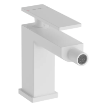 hansgrohe Tecturis E Einhebel-Bidetmischer mit Zugstangen-Ablaufgarnitur, Mattweiß