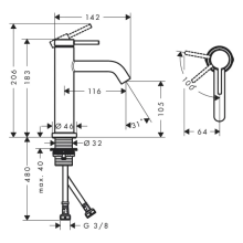 hansgrohe Tecturis S Einhebel-Waschtischmischer 110 CoolStart EcoSmart+ ohne Ablaufgarnitur, Mattweiß