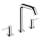 hansgrohe Tecturis S 3-Loch Waschtischarmatur 150 EcoSmart+ mit Push-Open Ablaufgarnitur, Chrom