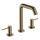 hansgrohe Tecturis S 3-Loch Waschtischarmatur 150 EcoSmart+ mit Push-Open Ablaufgarnitur, Brushed Bronze