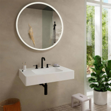 hansgrohe Tecturis S 3-Loch Waschtischarmatur 150 EcoSmart+ mit Push-Open Ablaufgarnitur, Mattschwarz