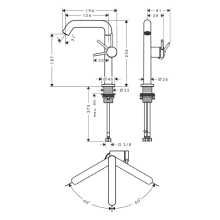 hansgrohe Tecturis S Einhebel-Waschtischmischer 210 Fine CoolStart EcoSmart+ mit Schwenkauslauf und Push-Open Ablaufgarnitur, Mattschwarz