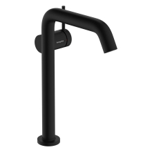hansgrohe Tecturis S Einhebel-Waschtischmischer 240 Fine CoolStart EcoSmart+ für Aufsatzwaschtische mit Push-Open Ablaufgarnitur, Mattschwarz