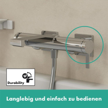 hansgrohe Tecturis E Einhebel-Wannenmischer Aufputz, Chrom