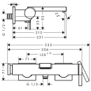 hansgrohe Tecturis E Einhebel-Wannenmischer Aufputz, Chrom