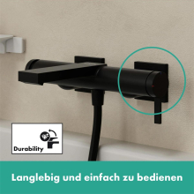 hansgrohe Tecturis E Einhebel-Wannenmischer Aufputz, Mattschwarz