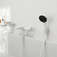 hansgrohe Tecturis E Einhebel-Wannenmischer Aufputz, Mattweiß