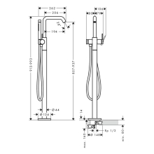 hansgrohe Tecturis S Einhebel-Wannenmischer bodenstehend, Chrom