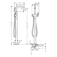 hansgrohe Tecturis S Einhebel-Wannenmischer bodenstehend, Brushed Bronze