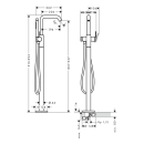 hansgrohe Tecturis S Einhebel-Wannenmischer bodenstehend,...