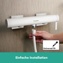 hansgrohe Tecturis E Einhebel-Brausemischer Aufputz, Mattweiß