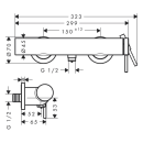 hansgrohe Tecturis S Einhebel-Brausemischer Aufputz,...