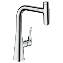 hansgrohe Metris Select M71 Einhebel-Küchenmischer 240, Ausziehbrause, 2jet, sBox, Chrom