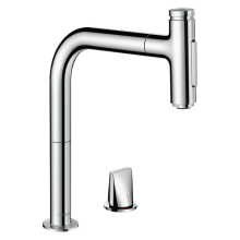 hansgrohe Metris Select M71 2-Loch Einhebel-Küchenmischer 200, Ausziehbrause, 2jet, Chrom