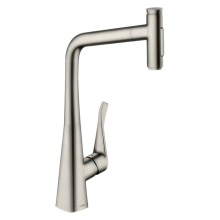 hansgrohe Metris Select M71 Einhebel-Küchenmischer 320, Ausziehbrause, 2jet, Edelstahl Finish