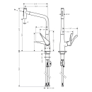hansgrohe Metris Select M71 Einhebel-Küchenmischer...
