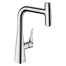 hansgrohe Metris Select M71 Einhebel-Küchenmischer 240, Ausziehbrause, 2jet, Chrom