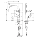 hansgrohe Metris Select M71 Einhebel-Küchenmischer...