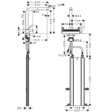 hansgrohe Aquno Select M81 Einhebel-Küchenmischer 250, Ausziehauslauf, 2jet, sBox, Chrom
