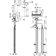 hansgrohe Aquno Select M81 Einhebel-Küchenmischer 250, Ausziehauslauf, 2jet, sBox, Mattschwarz
