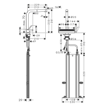 hansgrohe Aquno Select M81 Einhebel-Küchenmischer 250, Ausziehauslauf, 2jet, sBox, Edelstahl Finish